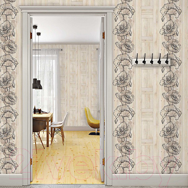 Изображение товара Панель ПВХ Декоруст Стандарт New Маковая лоза-649 (2500x250x7мм)