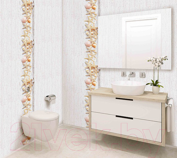 Изображение товара Панель ПВХ Декоруст Стандарт New Морской бриз-компонент-611/1 (2500x250x7мм)