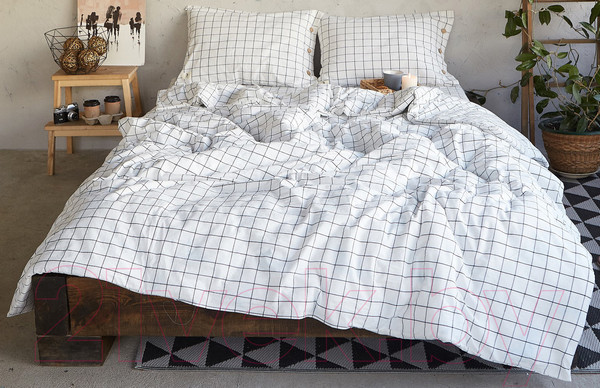 Изображение товара Комплект постельного белья Этель Клетка / 4627813