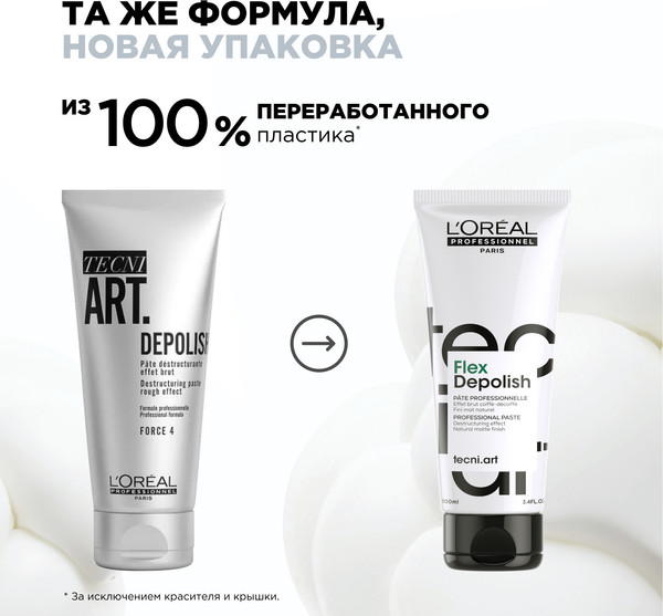 Изображение товара Паста для укладки волос L'Oreal Professionnel Tecni.Art Depolish Реконструирующая (100мл)