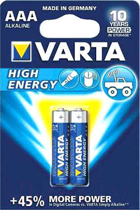 Изображение товара Комплект батареек Varta Energy ААА LR03 2BL / 4008496771226 (2шт)