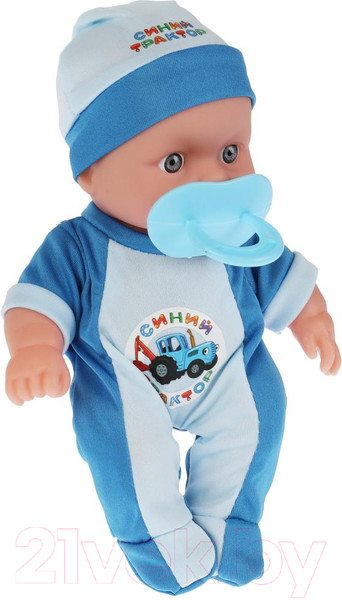 Изображение товара Пупс с аксессуарами Карапуз Синий Трактор / SM20-BT-BLUE-RU