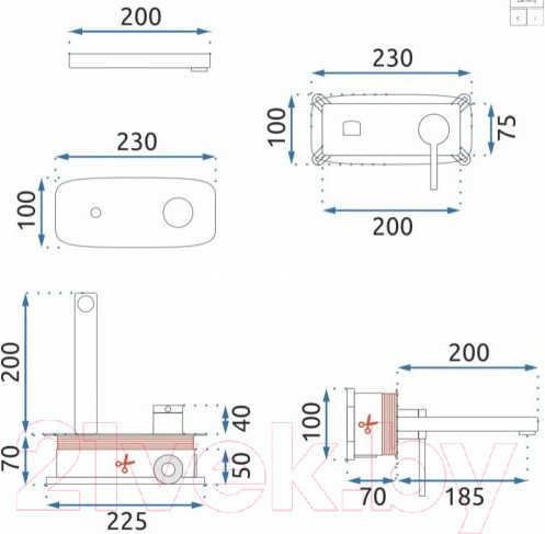 Изображение товара Смеситель REA Oval B8860