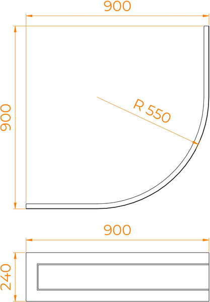 Изображение товара Экран для душевого поддона RGW NP/CL-s 80-90-100 / 16230909-90