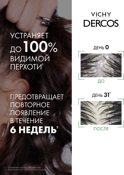 Изображение товара Шампунь для волос Vichy Dercos против перхоти для нормальных и жирных волос (390мл)