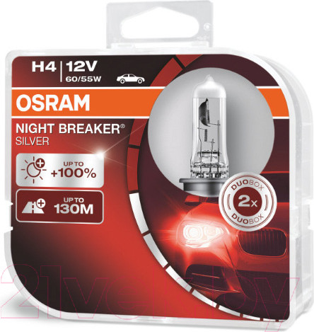 Изображение товара Комплект автомобильных ламп Osram H4 64193NBS-HCB