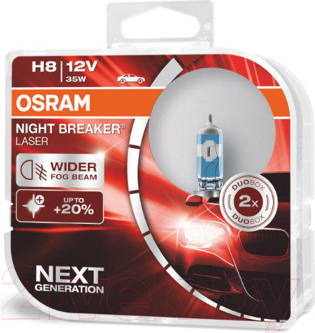 Изображение товара Комплект автомобильных ламп Osram H8 64212NL-HCB