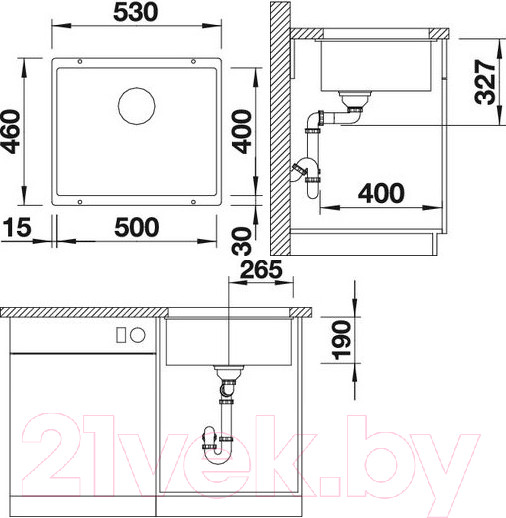 Изображение товара Мойка кухонная Blanco Rotan 500-U / 524249