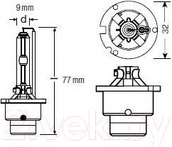 Изображение товара Автомобильная лампа Osram D2S 66240CLC