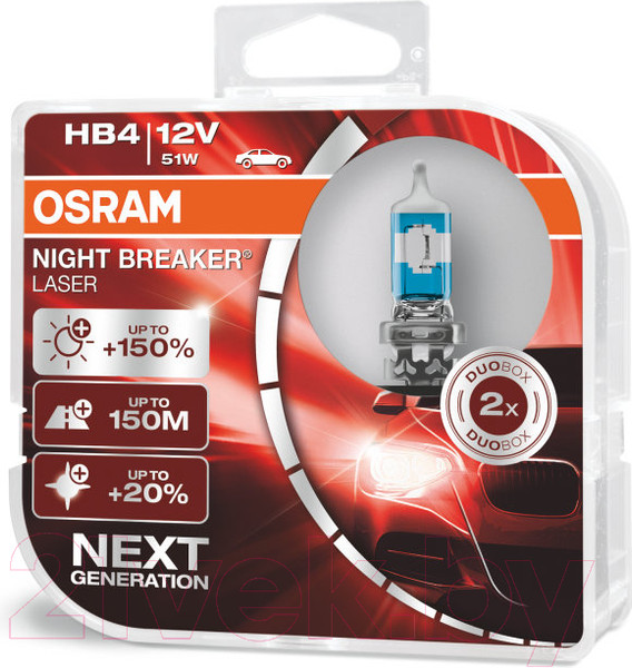 Изображение товара Комплект автомобильных ламп Osram HB4 9006NL-HCB
