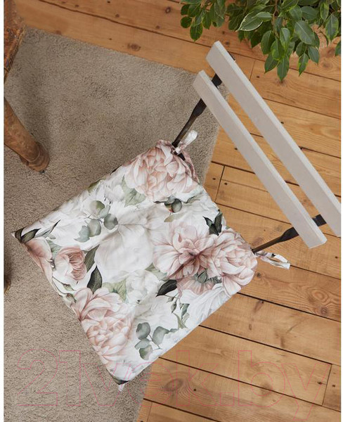 Изображение товара Подушка на стул Этель Пионы / 5376624