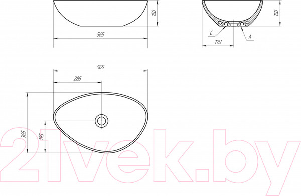 Изображение товара Умывальник со смесителем Cersanit Moduo 55 Leaf / 63571 + 63111
