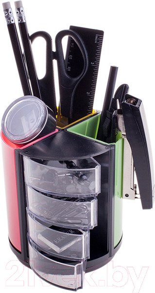 Изображение товара Органайзер настольный OfficeSpace Витраж / SS158_3183/205594 (черный/цветной)