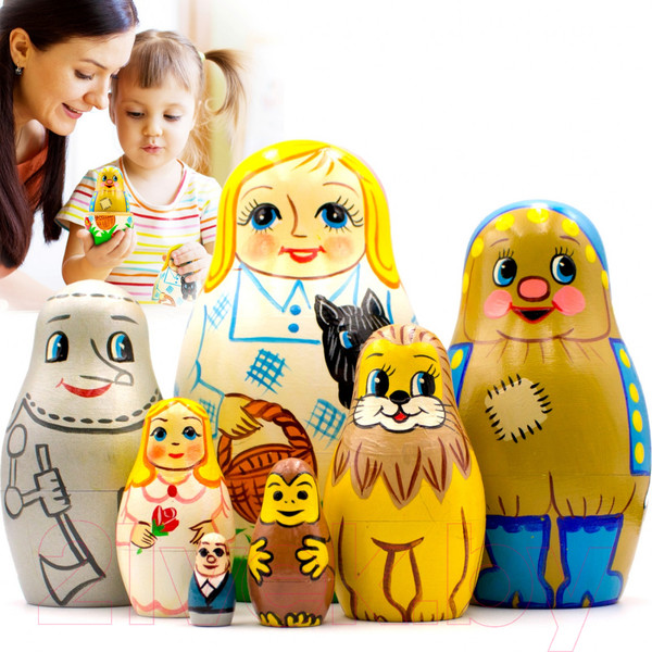 Изображение товара Матрешка сувенирная Брестская Фабрика Сувениров Волшебник страны Оз 7139