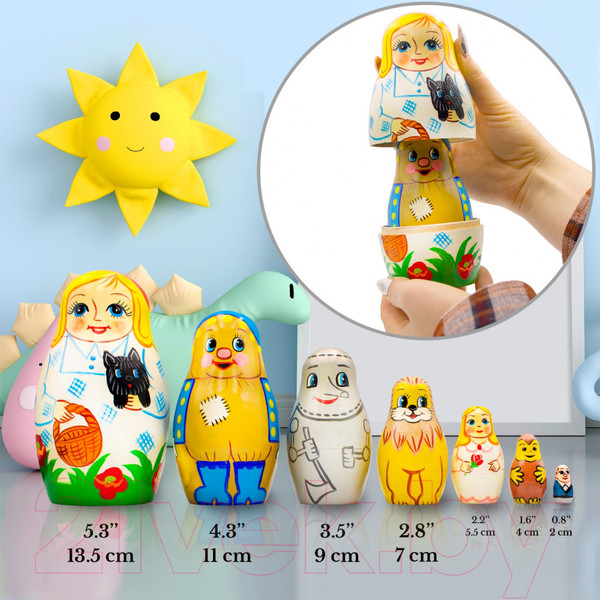 Изображение товара Матрешка сувенирная Брестская Фабрика Сувениров Волшебник страны Оз 7139