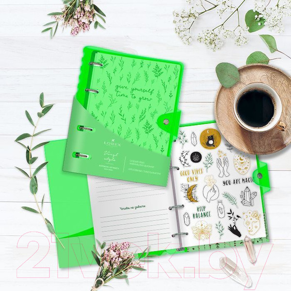 Изображение товара Тетрадь Lorex Neon / LXNBBS-NNG (120л, зеленый, со сменным блоком)