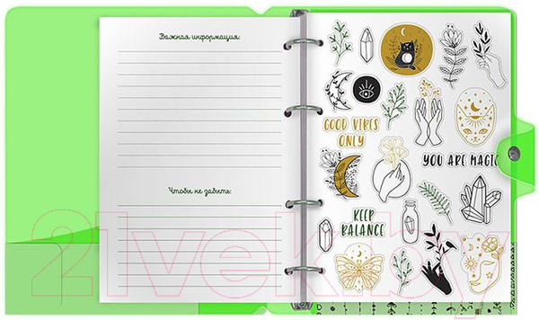 Изображение товара Тетрадь Lorex Neon / LXNBBS-NNG (120л, зеленый, со сменным блоком)