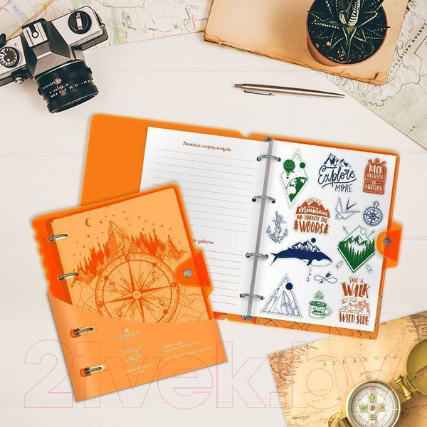 Изображение товара Тетрадь Lorex Neon / LXNBBS-NNO (120л, оранжевый, со сменным блоком)