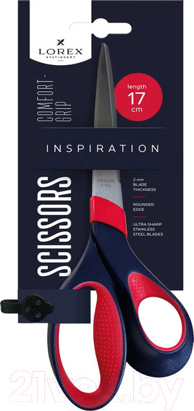 Изображение товара Ножницы канцелярские Lorex Comfort-Grip Inspiration / LXSCCG17-IS