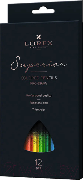 Изображение товара Набор цветных карандашей Lorex Pro-Draw Superior / LXCPPD12-SP (12цв)