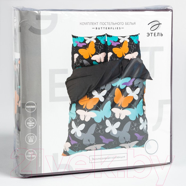 Изображение товара Комплект постельного белья Этель Евро Butterflies / 7674467