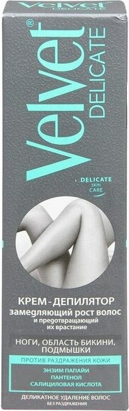 Изображение товара Крем для депиляции Velvet Delicate Замедляющий рост волос и предотвращающий их врастание (100мл)