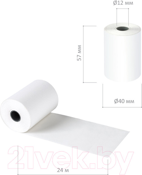 Изображение товара Чековая лента Akzent Термобумага 57мм / 45785 (18шт)