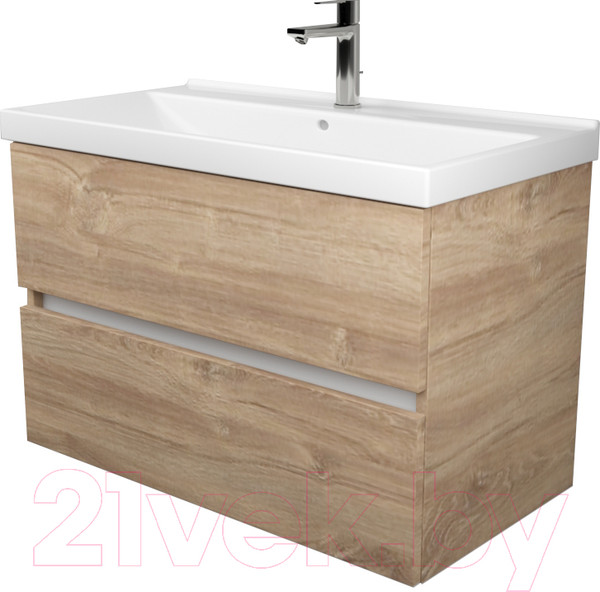 Изображение товара Тумба под умывальник Дабер 011 / Т11.6.0.6Б (дуб канзас коричневый/белый)