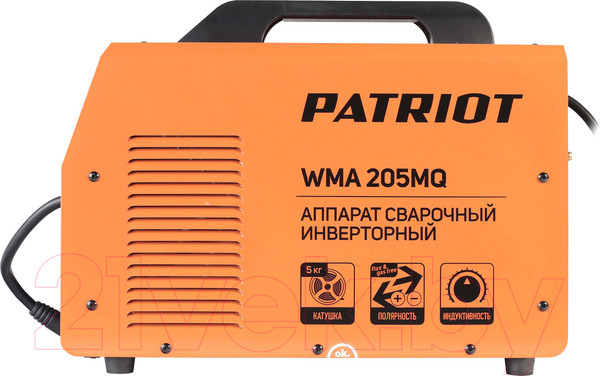 Изображение товара Инвертор сварочный PATRIOT WMA 205MQ MIG/MAG/MMA