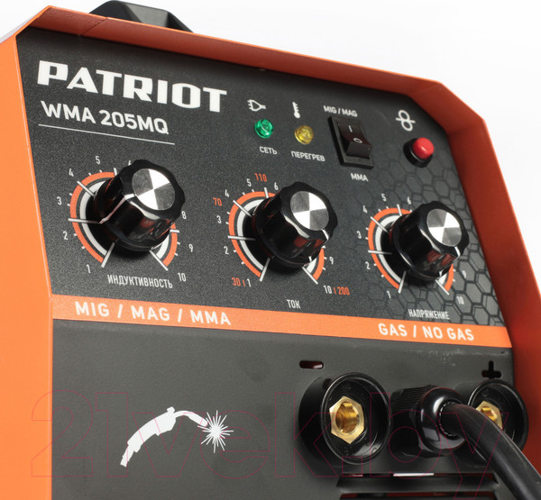 Изображение товара Инвертор сварочный PATRIOT WMA 205MQ MIG/MAG/MMA