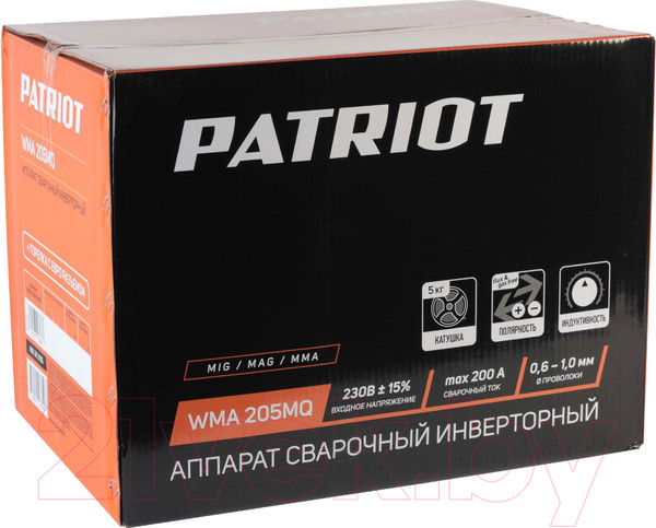 Изображение товара Инвертор сварочный PATRIOT WMA 205MQ MIG/MAG/MMA