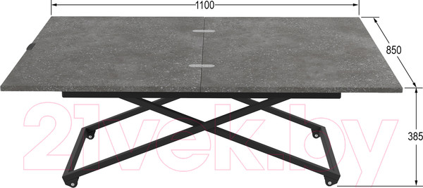Изображение товара Стол-трансформер Калифорния мебель Андрэ Loft (терраццо)