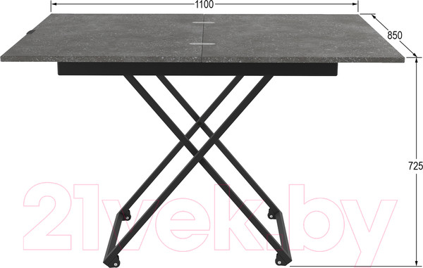 Изображение товара Стол-трансформер Калифорния мебель Андрэ Loft (терраццо)