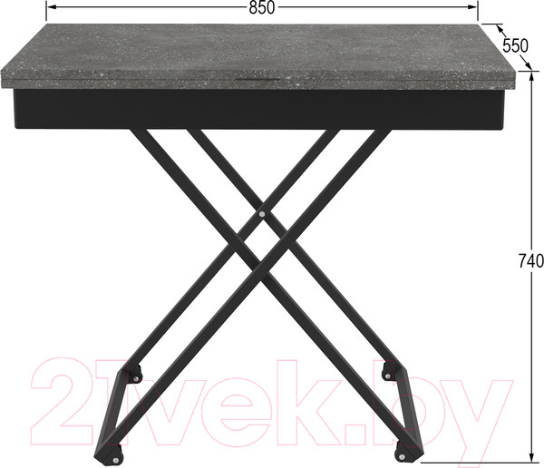 Изображение товара Стол-трансформер Калифорния мебель Андрэ Loft (терраццо)