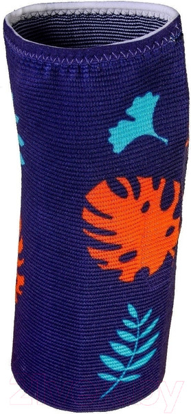 Изображение товара Суппорт колена Kinexib Junior (L, фиолетовый/принт листья)