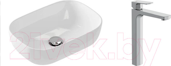 Изображение товара Умывальник со смесителем Cersanit Moduo Square 50 / 63570 + 63059