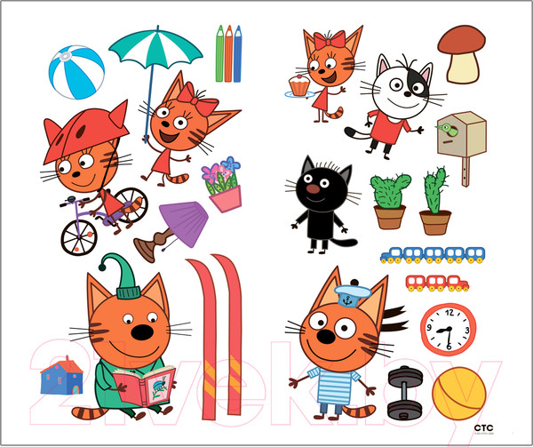 Изображение товара Развивающая книга Мозаика-Синтез Три кота. Учимся с котятами. Величина / МС11844