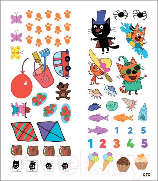 Изображение товара Развивающая книга Мозаика-Синтез Три кота. Учимся с котятами. Счет / МС11845