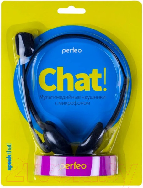 Изображение товара Наушники-гарнитура Perfeo Chat / PF-CHAT-BLK (черный)