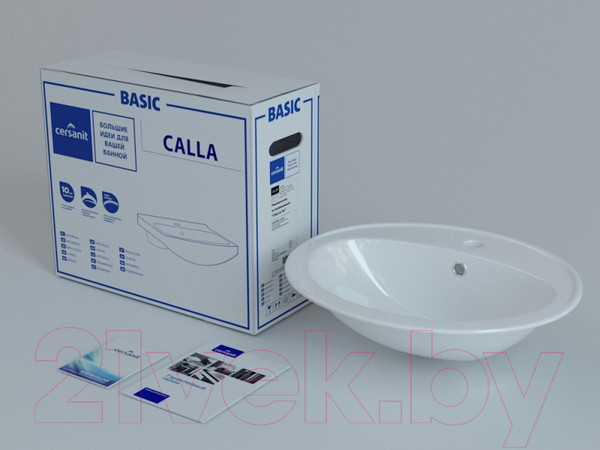 Изображение товара Умывальник со смесителем Cersanit Calla 54 / S-UM-Cl/1-w + 63020