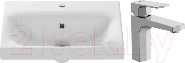 Изображение товара Умывальник со смесителем Cersanit Moduo Slim 50 / S-UM-MOD50SL/1 + 63055