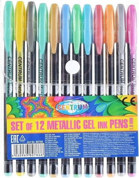 Изображение товара Набор гелевых ручек Centrum 80786 (12цв)