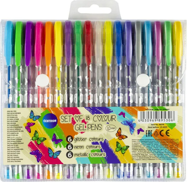 Изображение товара Набор гелевых ручек Centrum 89530 (18цв)