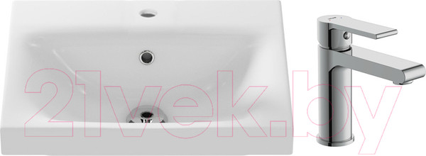 Изображение товара Умывальник со смесителем Cersanit Moduo 50 / S-UM-MOD50/1 + 63020