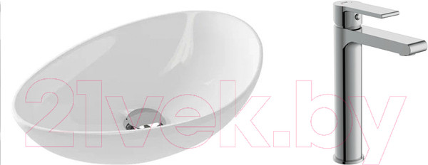 Изображение товара Умывальник со смесителем Cersanit Moduo 55 Leaf / 63571 + 63024