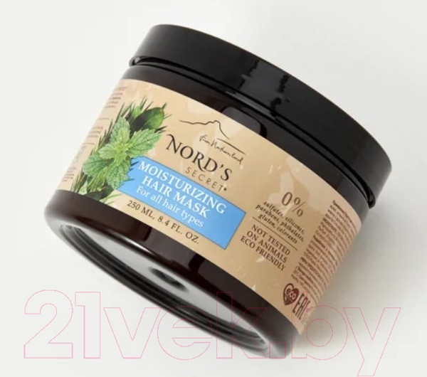Изображение товара Маска для волос Nord's Secret Мелисса и масло Чайного дерева Увлажняющая (250мл)