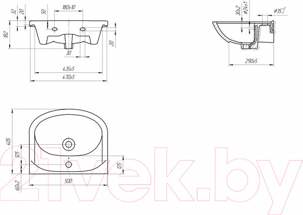 Изображение товара Умывальник со смесителем Cersanit Erica 50 / S-UM-ERI-50-1-W + 63020