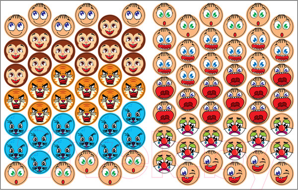 Изображение товара Развивающая книга Мозаика-Синтез Наклейки-смайлики. В цирке / МС11239