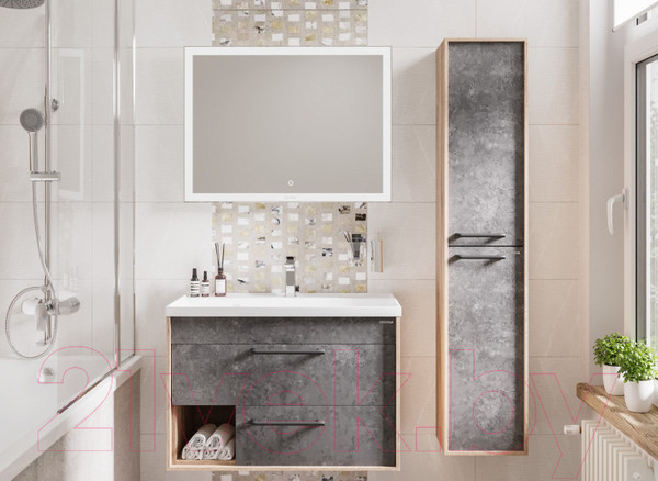 Изображение товара Шкаф-пенал для ванной Grossman Реал 30 / 303007