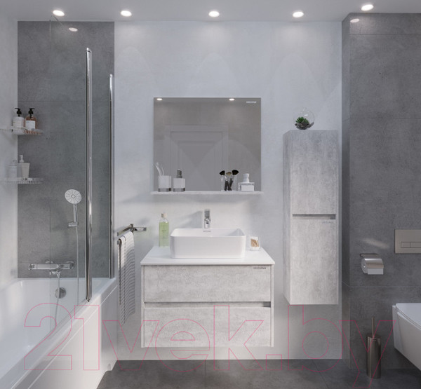 Изображение товара Шкаф-полупенал для ванной Grossman Эдванс 35 / 303504